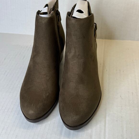 Market & Spruce Khaki Ankle Booties - Picture 2 of 9